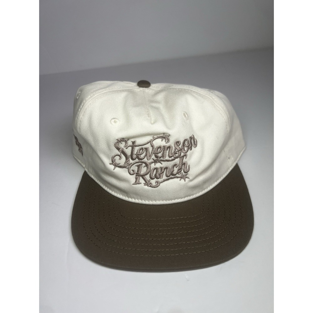 Stevenson Ranch Mike Barbwire Unstructured Hat (Tan/Brown) Trucker Embroidered